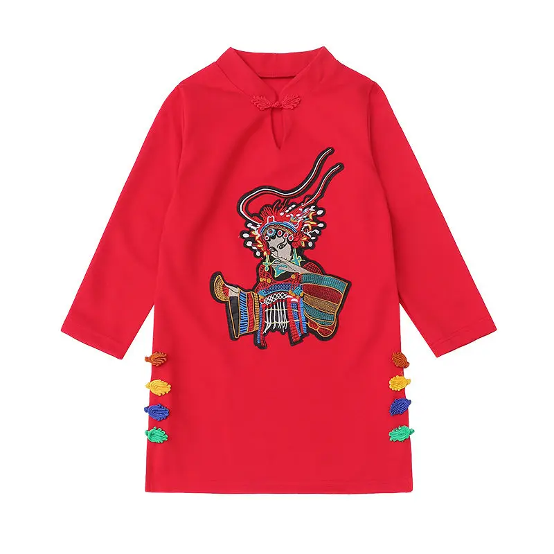 Традиционное китайское платье для девочек детское свадебное в старинном