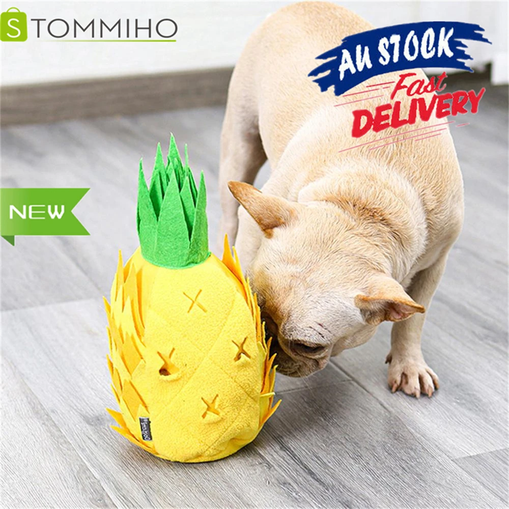 

STOMMIHO Molar Food Leakage Training Toy Training Plush Sound Foraging Skill Training Pineapple design Dog Snuffling Training