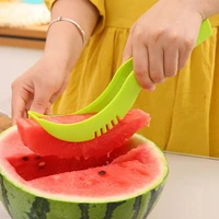 plastic watermelon slicer watermelon cutter knife corer fruit vegetable tools watermelon cubes kitchen accessories gadgets