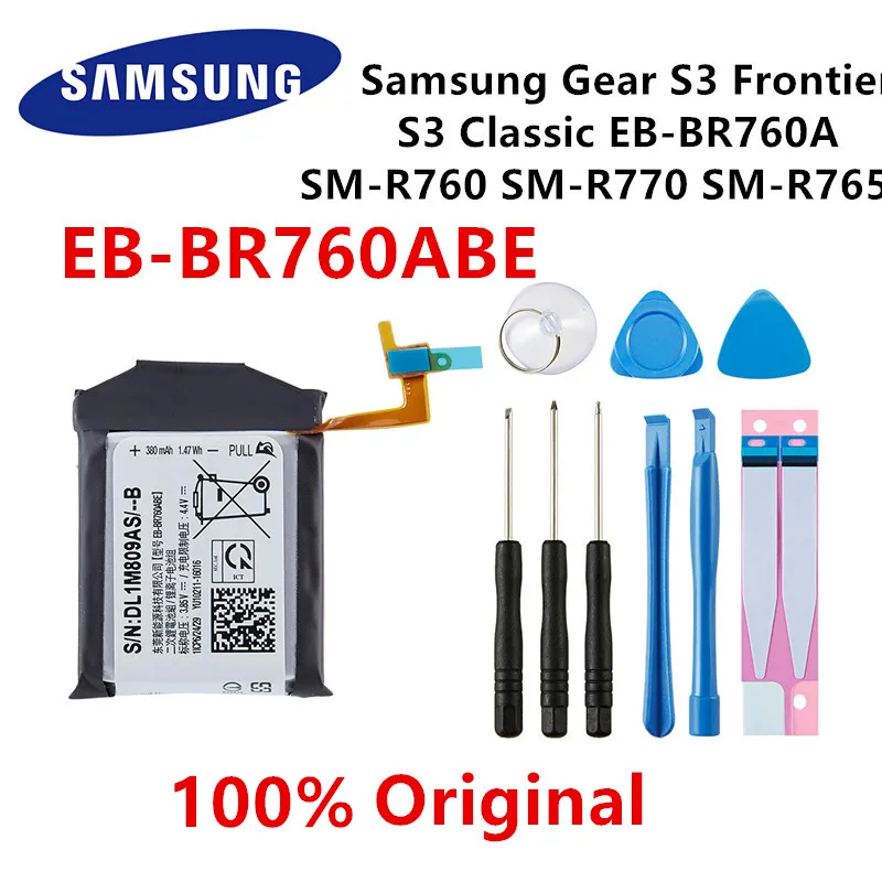 SAMSUNG-bater&iacute;a original EB-BR760ABE de 380mAh para Samsung Gear 3 Frontier, SM-R770 cl&aacute;sico, SM-R760, R765, SM-R765S, herramientas-0
