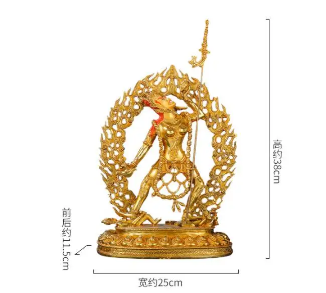 Большая буддистская Золотая позолоченная Будда размером 38 см статуэтка Будды из