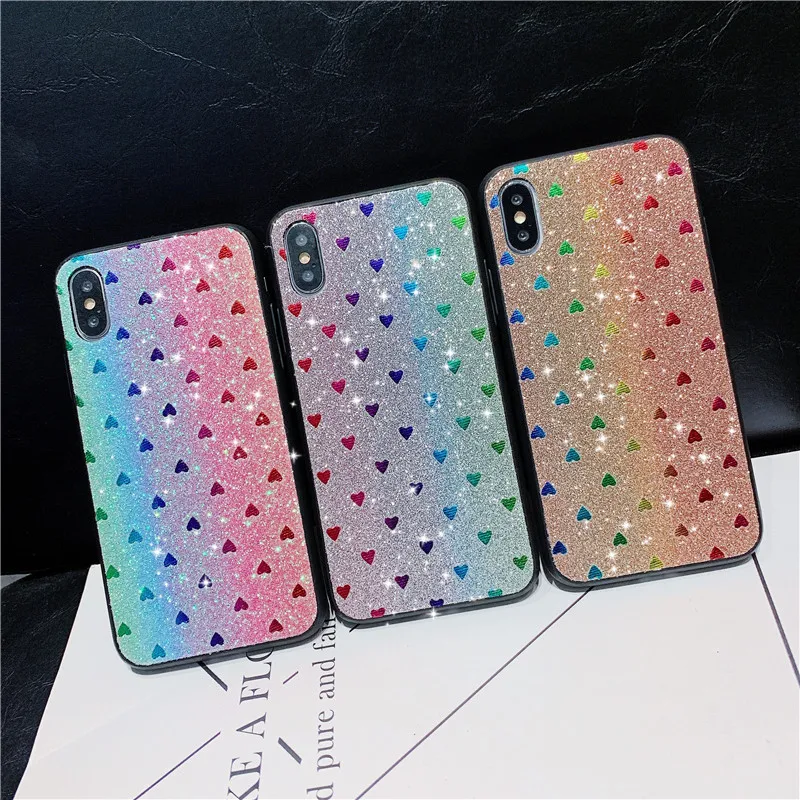 Роскошный милый блестящий чехол с сердечками для huawei P30 Pro задняя крышка P20 lite p 30