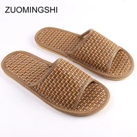 rattan slippers mens weave summer cool slippers mans shoes