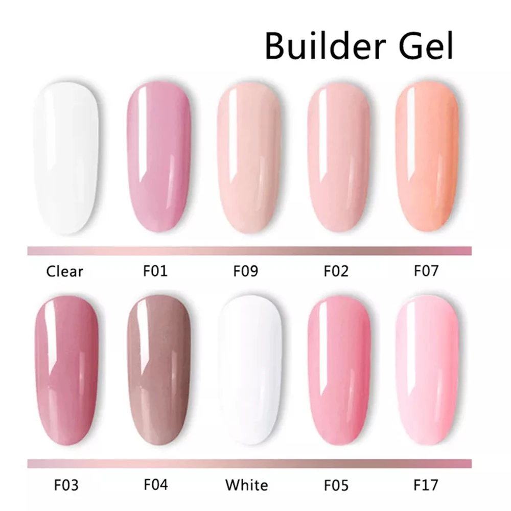 10 Цвета прозрачный розовый Белый Nail Art Камуфляжный гель быстро УФ конструирующий