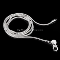 2mm silver plated lobster clasp snake copper chain 16 18 20 22 24 inch pick size for jewelry making diy