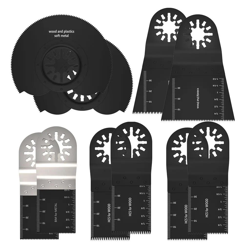 

10pcs Quick-release HCS/Japan-tooth/Bi-metal Oscillating Tool Multi-function tool saw blades Renovator Trimmer blades forChicago