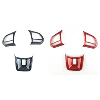 3pcsset abs car steering wheel button cover sticker interior decoration for mg5 mg6 mg hs zs car styling