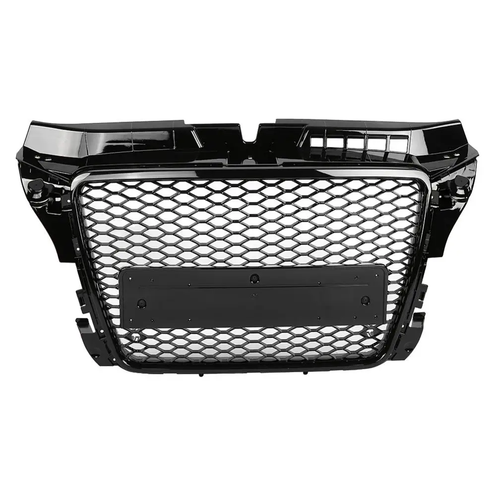 Для RS3 Style Front Sport Hex Mesh Honeycomb Hood решетка глянцевый черный для Audi A3/S3 8P 2009 2010 2011
