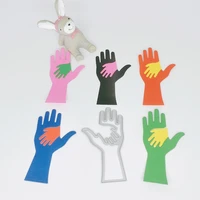 new hand model big hand holding small hand metal cutting mold scrapbook carving stamp paper card mold