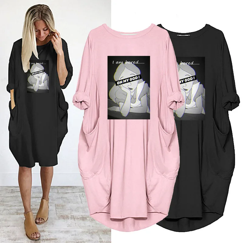 

Платье-миди с длинным рукавом и карманами, осень 2021