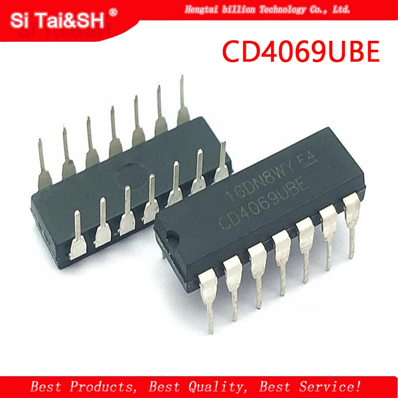 10 шт. CD4069UBE DIP14 CD4069U DIP CD4069 14 CD4069BE Новый и оригинальный IC| |