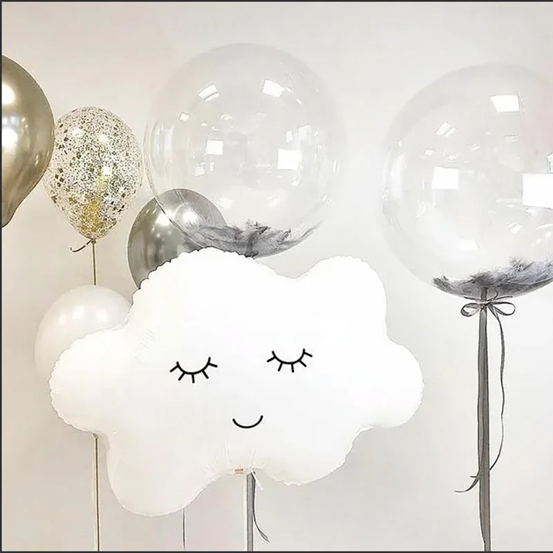 2 шт большие белые облака Луна фольги воздушный шар детский душ Дети украшения