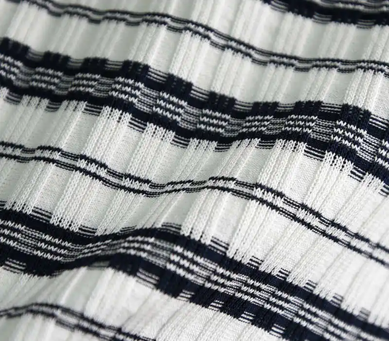 

High Spring 2021 quality Women's Stripe T-shirts France style elegant knitted Tee Tops C004