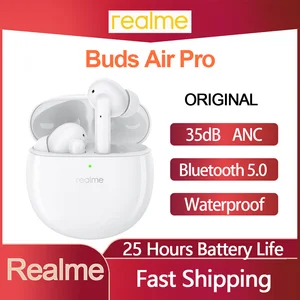 original realme buds air pro tws bluetooth earbuds sports waterproof gaming headset anc fast charge wireless headphones free global shipping