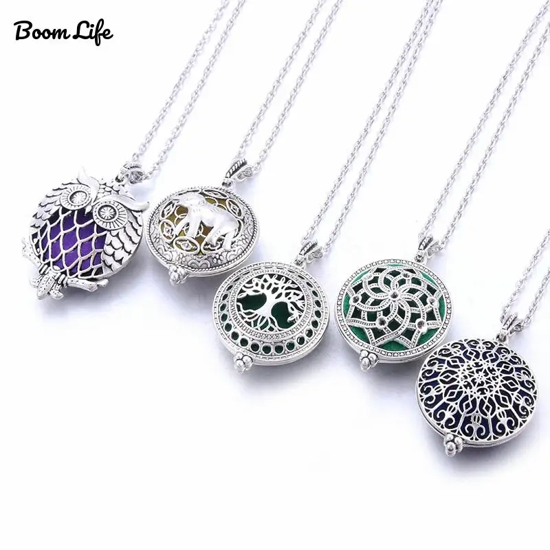 Ожерелье с ароматическим диффузором винтажный кулон подвесками духи эфирное