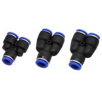 10pcs pneumatic fitting 3way port y shape py4 py6 py8 py10 py12 py14 py 14 py16 pliastic pipe fitting connectors quick fitting
