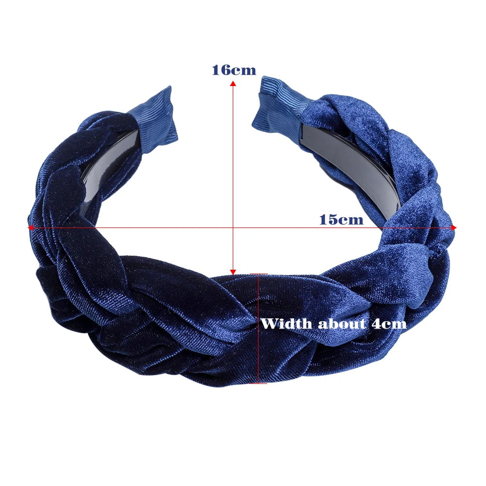 Ободок MOLANS Плетеный мягкий Однотонный женский модный ободок Ретро головной убор