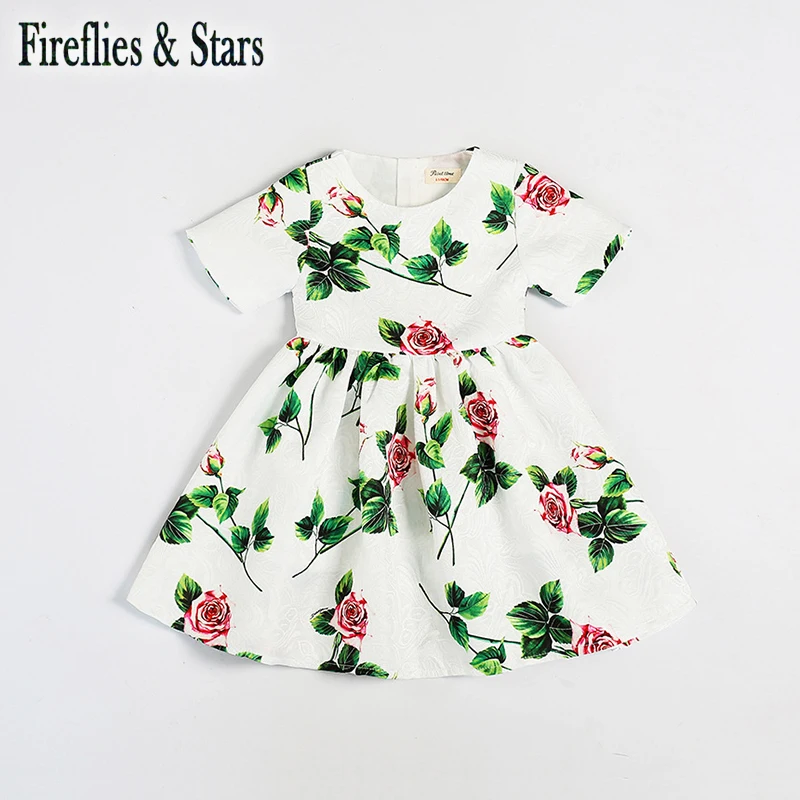 Летнее платье для девочек Платье малышей Детская брендовая одежда vestidos Модная