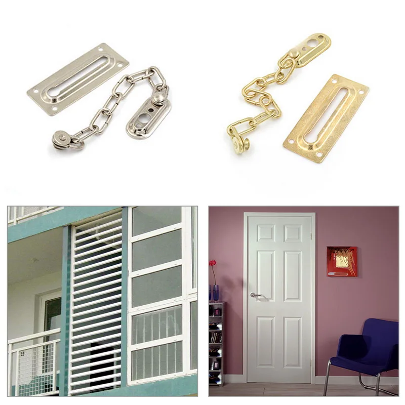 Охранная цепочка винт замки безопасный слайд болт дверной замок тон шкаф защелка