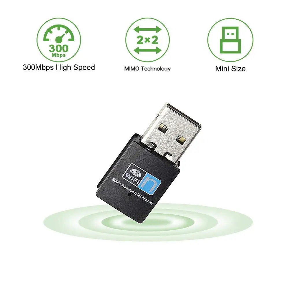 Беспроводной USB адаптер Bongle Nano Ultra 300 Мбит/с|Сетевые карты| |