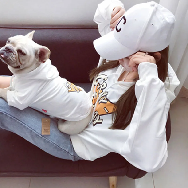 Модная толстовка с капюшоном для собаки одежда родителей и детей куртка Тедди