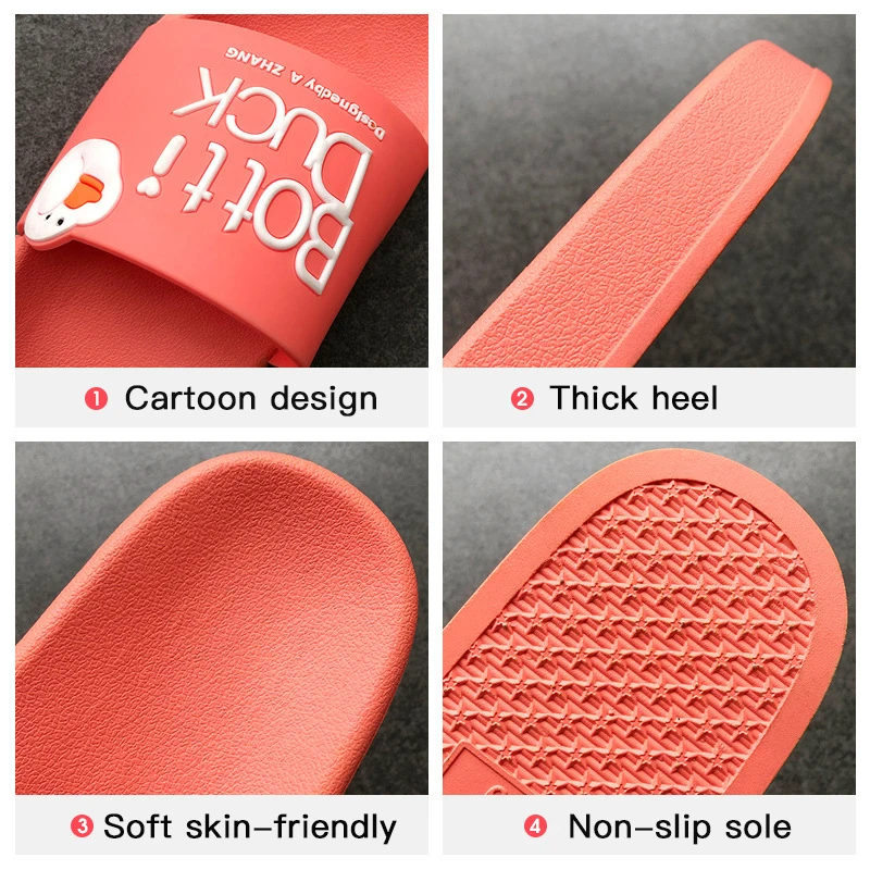 Шлепанцы для мужчин и женщин мультяшный рисунок летние тапочки на плоской