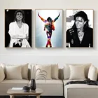 Майкл Джексон Настенная картина на холсте Высокое качество плакат черно-белые принты классический певец настенные картины Домашний декор