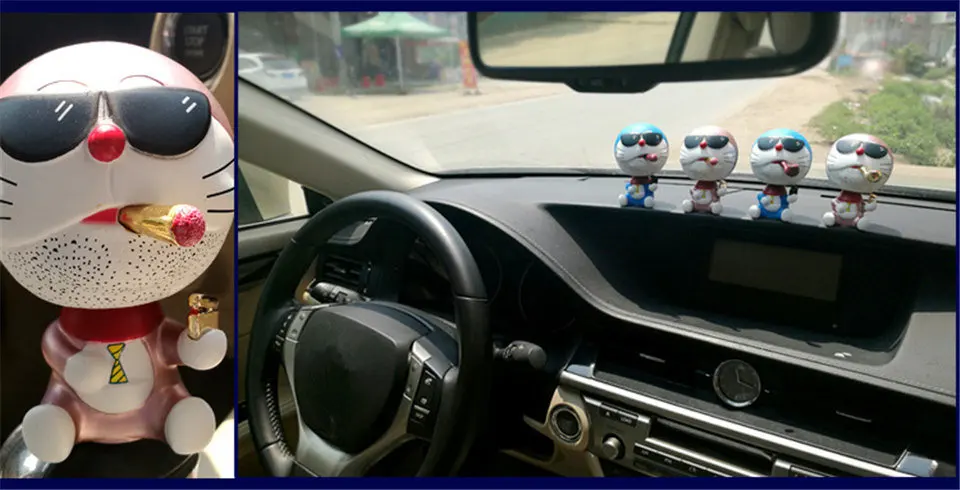 Совершенно новые забавные Автомобильные Игрушки для приборной панели, куклы для укладки сигарной трубы, украшения для кошек, автомобильные аксессуары для интерьера