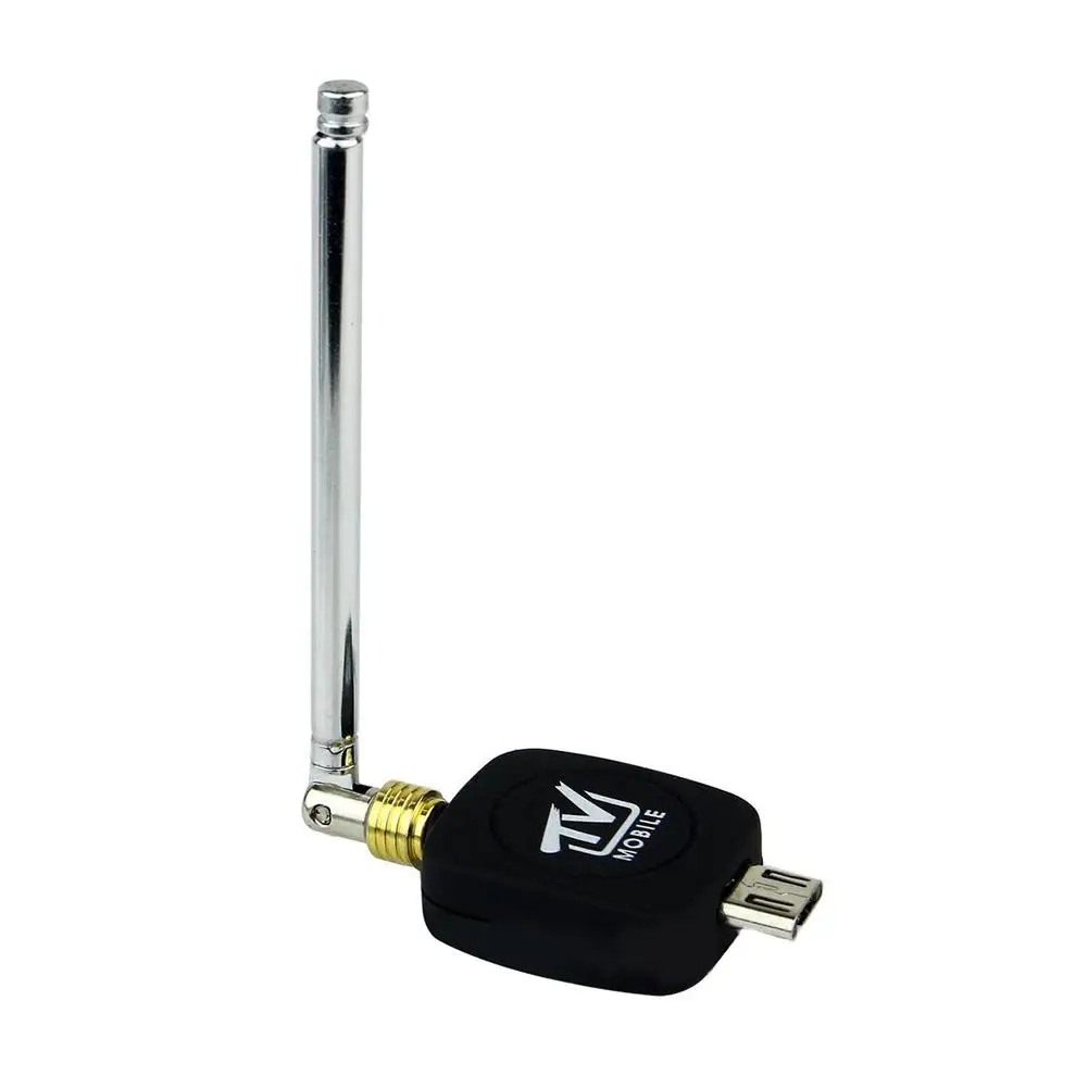 Receptor de TV DVB-T portátil USB 2,0, sintonizador de TV Micro USB para teléfono móvil Android, tableta, entrada de antena de TV Digital de 5 Ohm