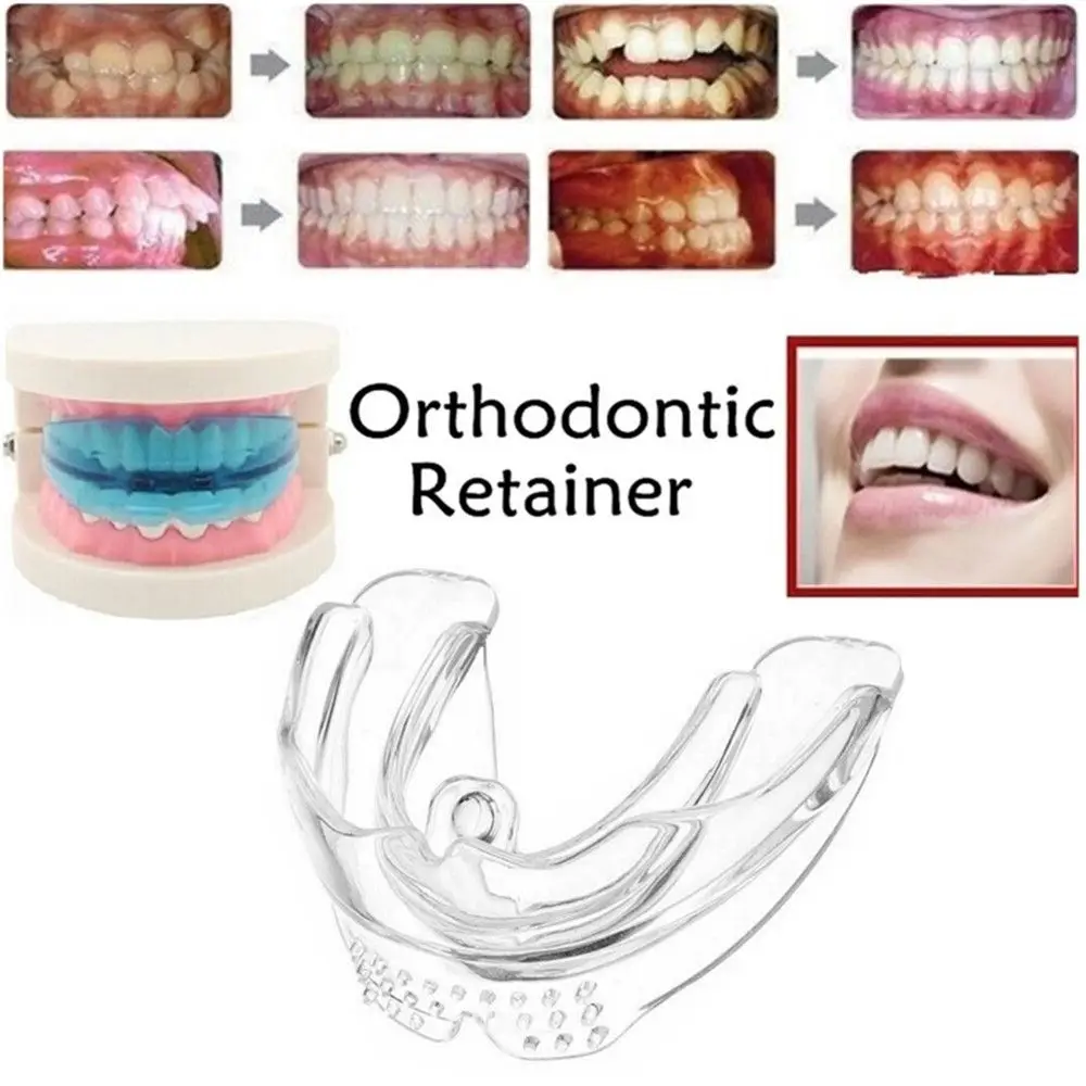 

Hot Anti Bruxism Silicone Oral Beauty Mouth Guard Orthodontic Braces Teeth Retainer Dental Alignment Straightener