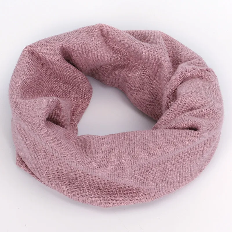 pink scarf 1 шт. зимние теплые матовый однотонное бархатное хлопковое мягкая для Шеи Теплее Круг капота петли шаль-снуд уличный шарф для Для мужчин Для женщин - Цвет: pink scarf