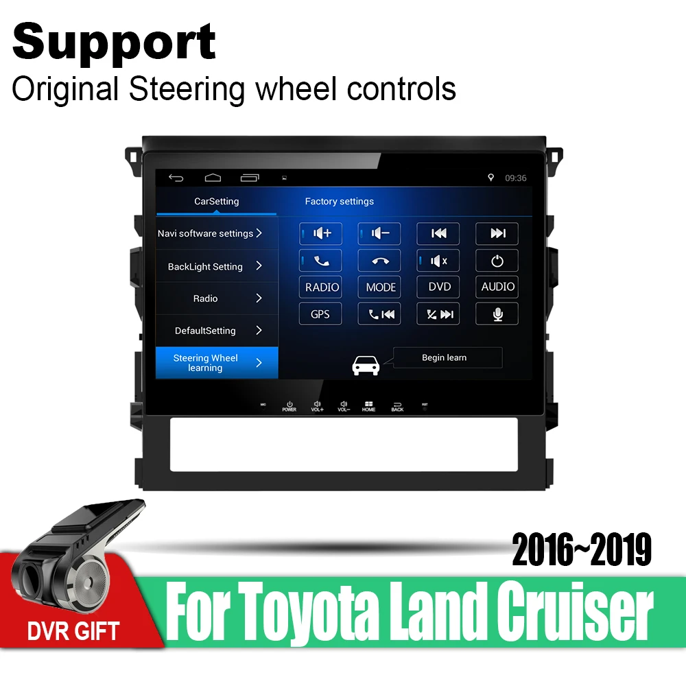 ZaiXi Android автомобильный GPS мультимедийный плеер для Toyota Land Cruiser 2016 ~ 2019