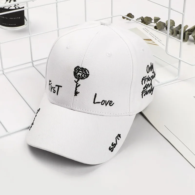 2019 модная бейсболка с надписью вышивка и цветок Мужская женская пара летняя