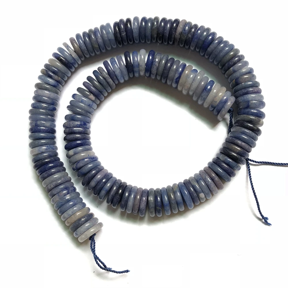 

1 of 15.5" Strand Blue Aventurine beads,2x12mm Coin Spacer Beads,Gem stone jewelry beads