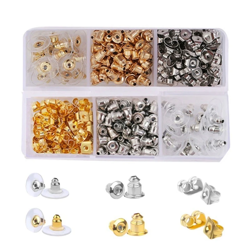 

Earring Posts Hypoallergenic Flat Pad Earring Studs Butterfly and Rubber Bullet Earring Backs for Jewelry Making N0HE