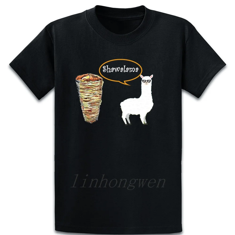 

Shawalamacool Llama With Suns Glasses And Shawarma T Shirt Gift Knitted Casual Leisure Euro Size Over Size S-5XL Cotton Spring
