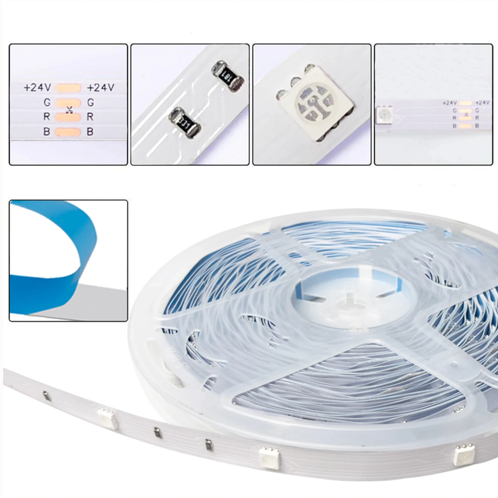 

40-key Remote Control Lighting LED Strip Light String UL Highlight 24V 400 Lights Timing Function 15m With Music Bluetooth