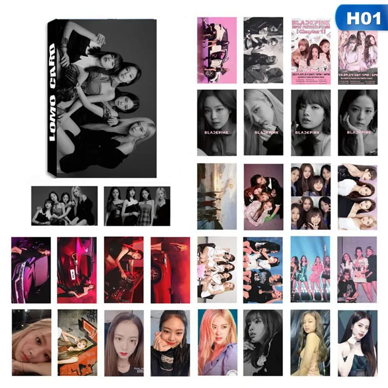 30 шт./кор. KPOP Blackpink Team Lisa Jisoo Jennie Rose Album HD фото карточный зажим самодельный LOMO Card Photocard