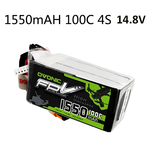 1550mAh 100C 4S Высокочастотная батарея ovoic 1300/1550 MAh3-4S 50 80 100C через литиевую батарею FPV - Цвет: 1550mAh 100C 4S