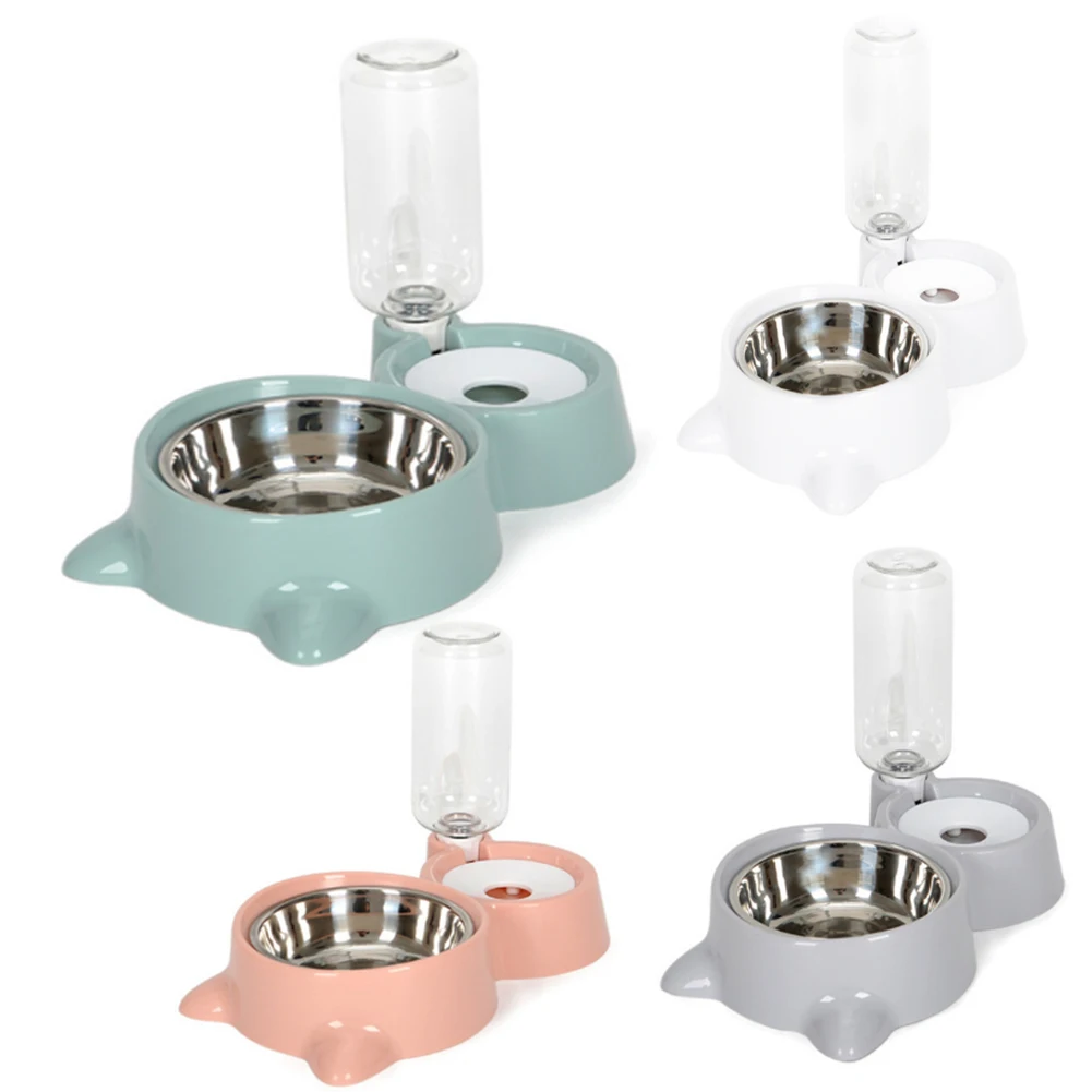 

Cat Ears Stainless Steel Cat Bowl Automatic Water Refilling Water Feeding Cat Bowl Dog Bowl Feeder Drinking Bowl Rice Bowl