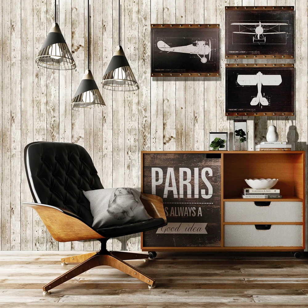 Самоклеящиеся съемные винтажные деревянные обои и наклейки водонепроницаемые