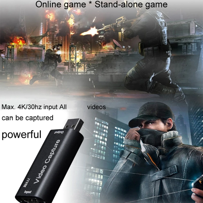 

Mini Video Capture Card USB 2.0 Video Grabber HDMI-compatible Record Box for PS4 Game DVD Dropshipping