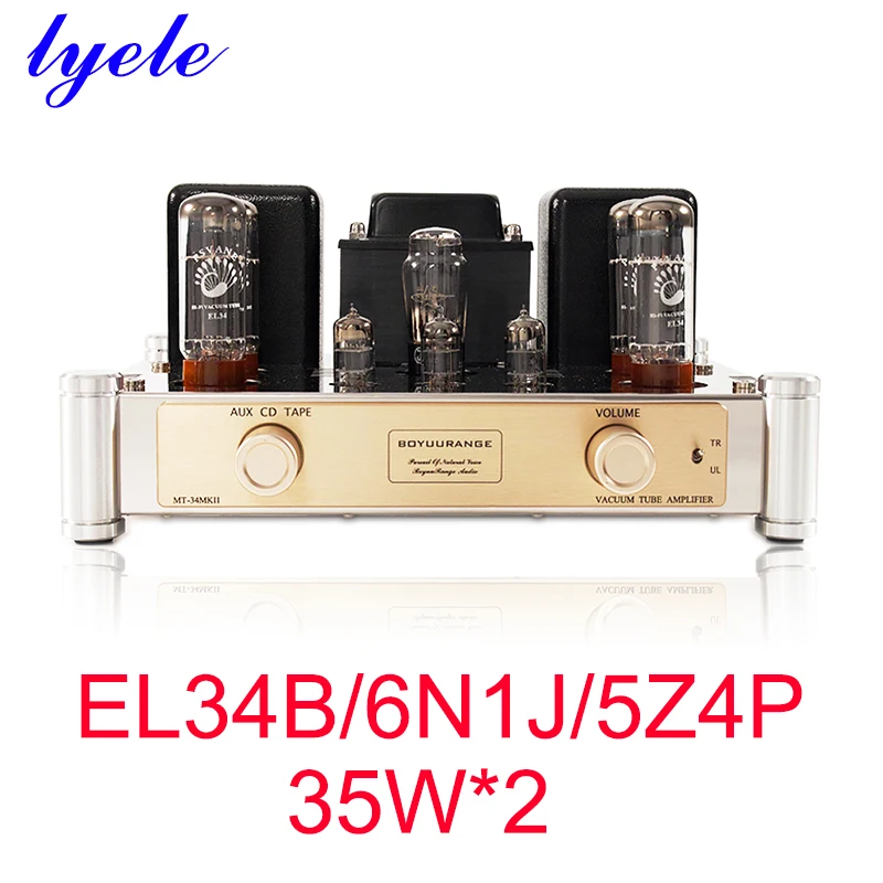 

Reisong EL34 Tube Amplifier 2 Channel Power Amplifier 35W*2 Sound Amplifier 6N1J 5Z4P Original Matching Vacuum Tube