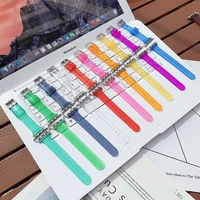 transparent watch strap for iwatch 2 3 4 5 6 se apple watch 38mm 42mm 40mm 44mm yellow tpu fashion replacement bracelet wirst