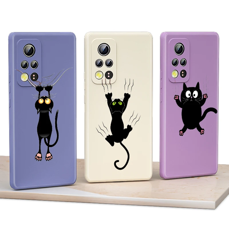 

Scary black cat For Honor 50 20i X20 X10 10X 10i 9X 9C 9S 8A Play 3 4 5 5T Pro Lite 5G Liquid Silicone Phone Case