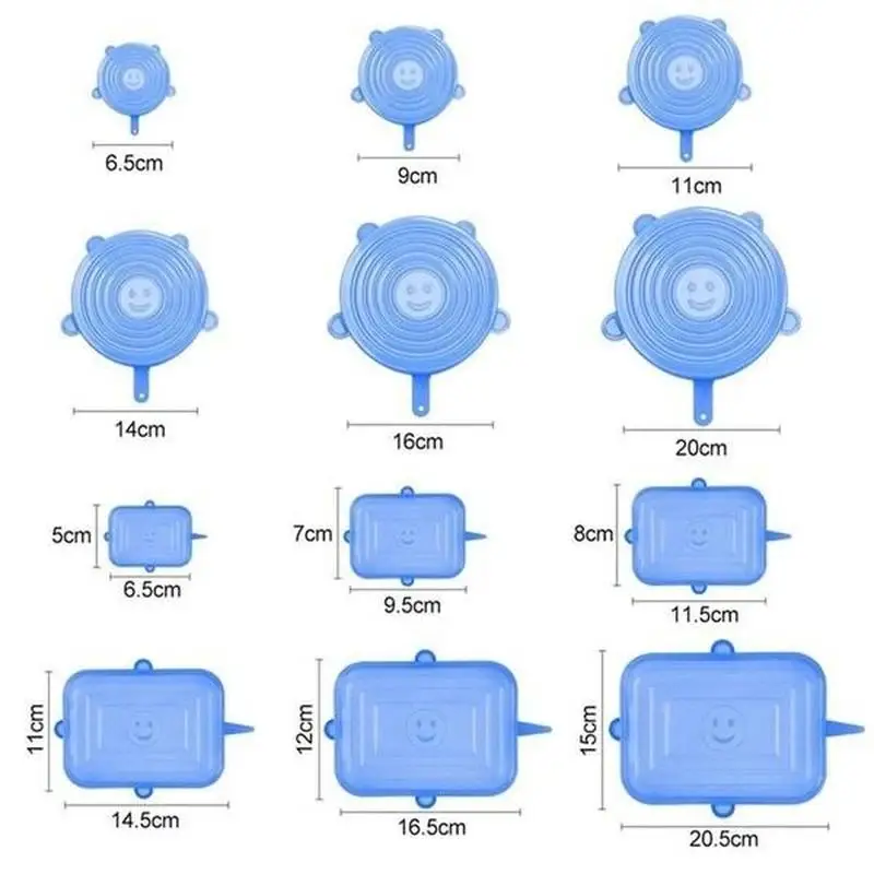 12 шт. силиконовые Эластичные крышки Dreamburgh | Дом и сад