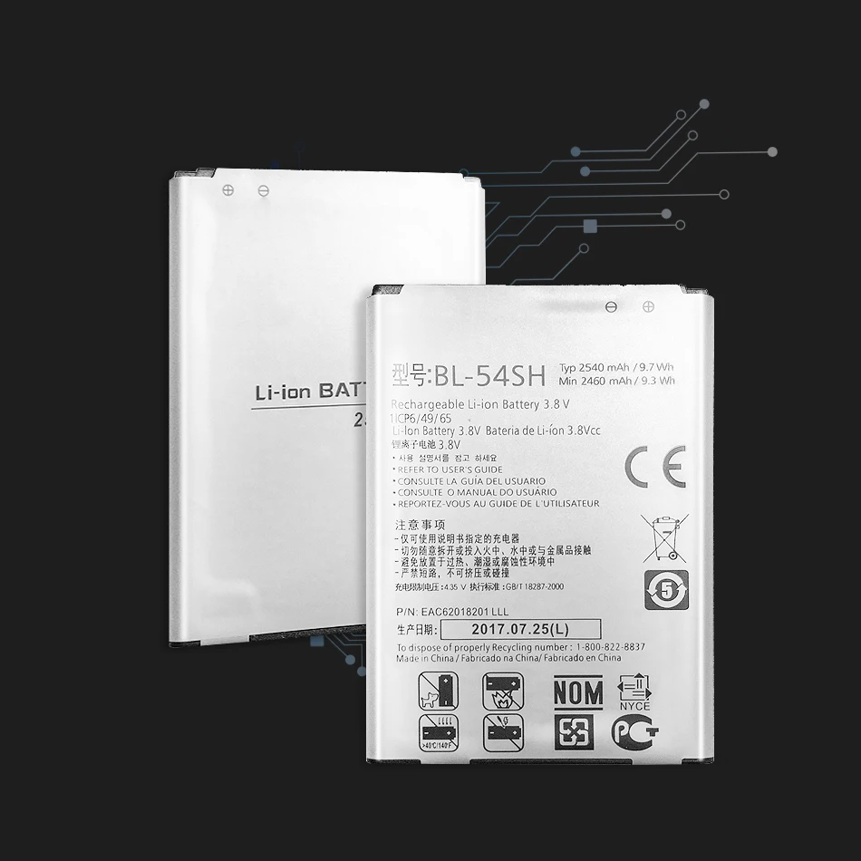 BL-54SH 2540mAh аккумулятор для мобильного LG Optimus G3 Beat Mini G3s G3c B2MINI G3mini D724 D725 D728 D729 D722 D22 BL 54SH