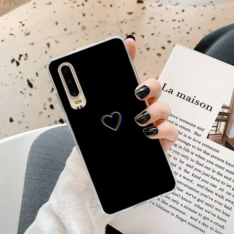 

Black white design line art Phone Case Transparent for Samsung A71 S9 10 20 HUAWEI p30 40 honor 10i 8x xiaomi note 8 Pro 10t 11