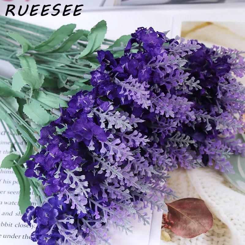 

Artificial flowers single bunch romantic purple gypsophila lavender silk fake plant flower home garden terrace table decoration