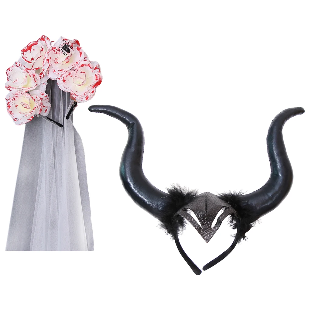 

Halloween Headbands Unisex Costume Headdress Party Headpiece Cosplay Headwear Holiday Festival Photo Prop Accessories